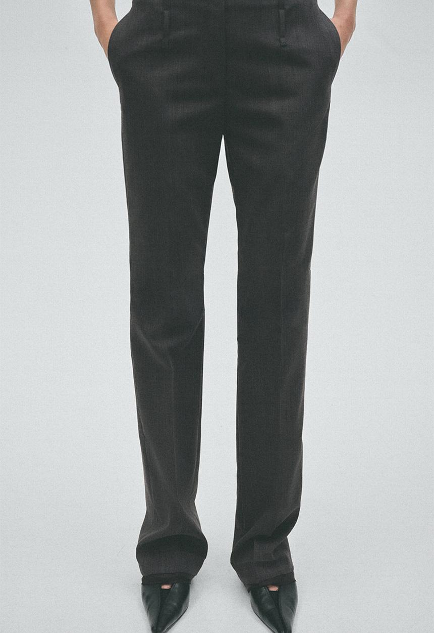 H&M - H&M Studio: Tailored wool trousers - dark grey marl