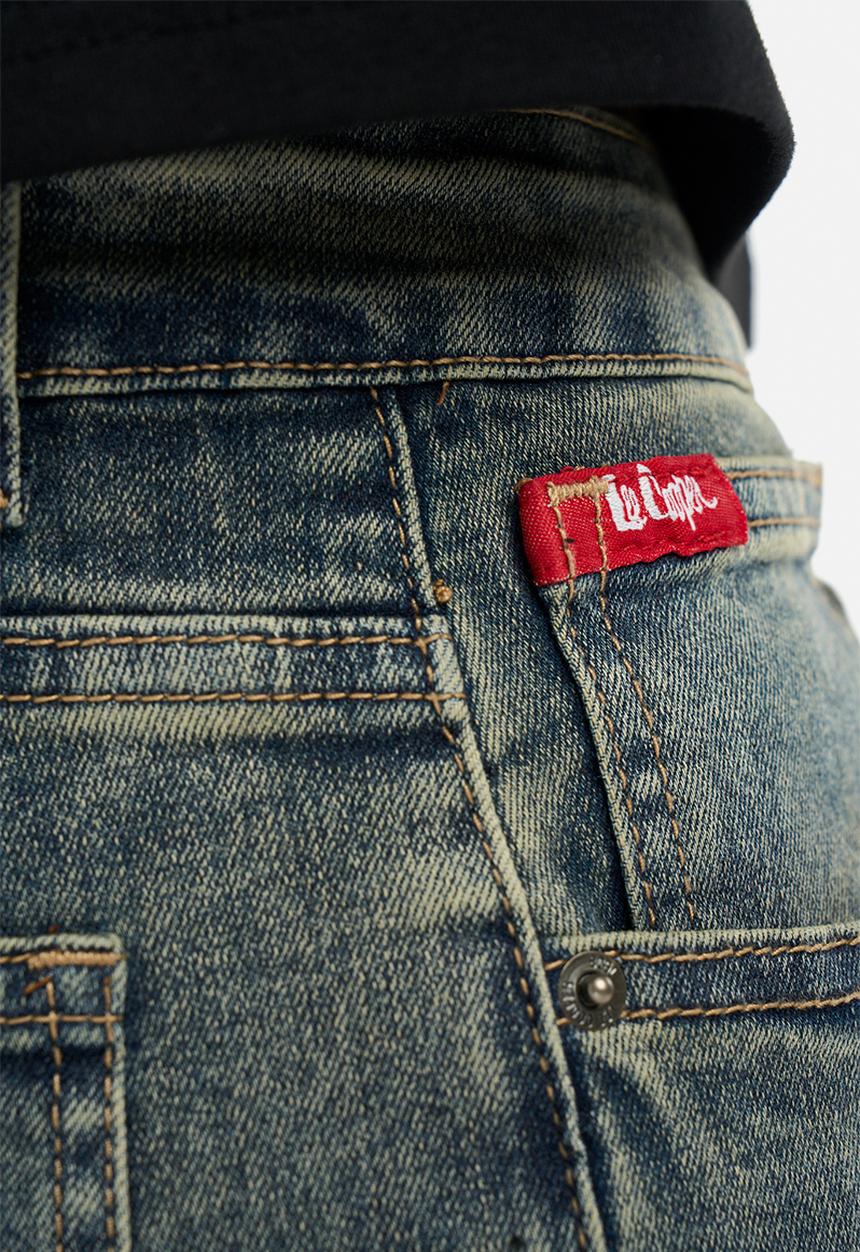 Lee Cooper - HumzaStraight Fit Jeans - Indigo Dirty Stone Wash