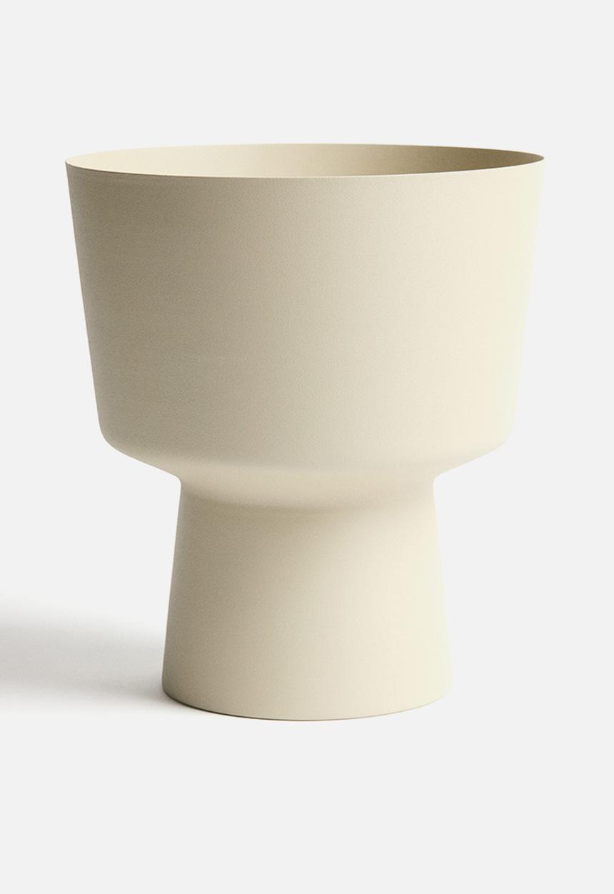 H&M - Metal plant pot - light beige