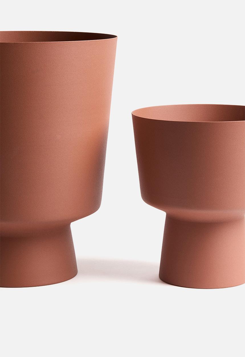 H&M - Metal plant pot - terracotta
