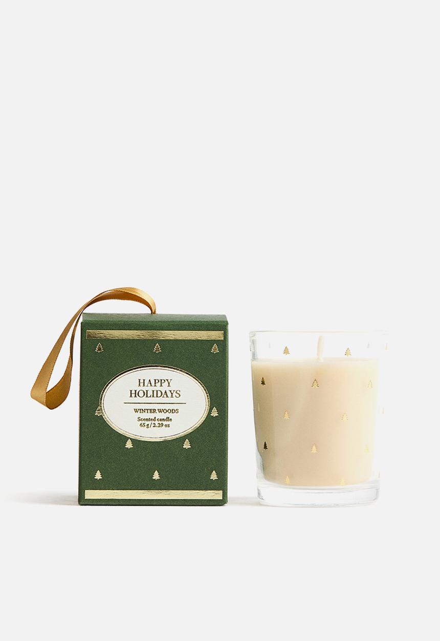 H&M - Scented candle in glass holder - happy holidays