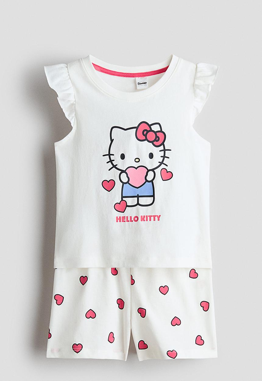 H&M - Printed pyjamas - white/hello kitty