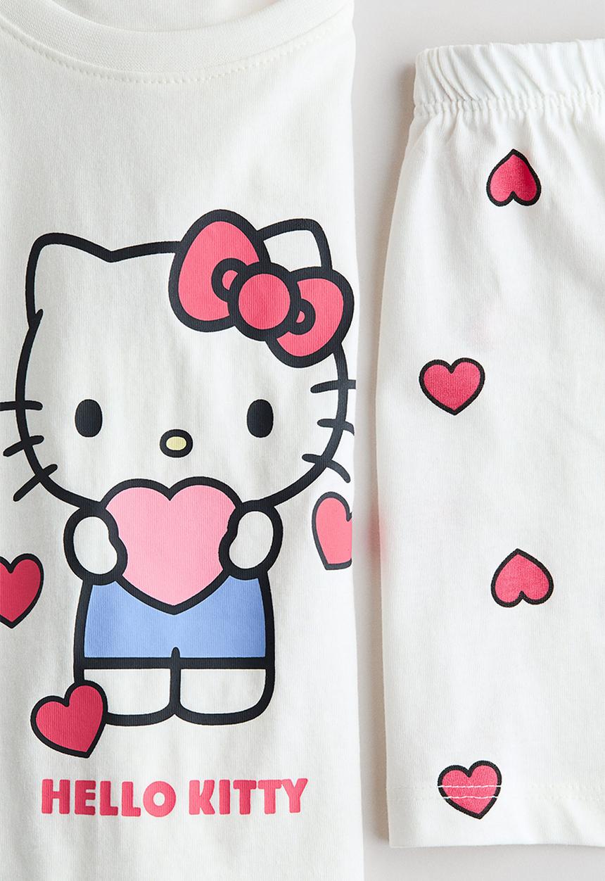 H&M - Printed pyjamas - white/hello kitty