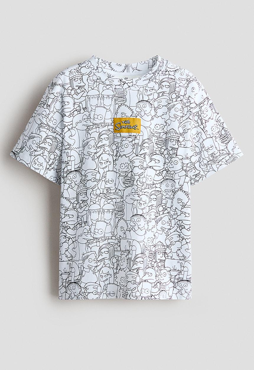 H&M - Printed t-shirt - white/the simpsons