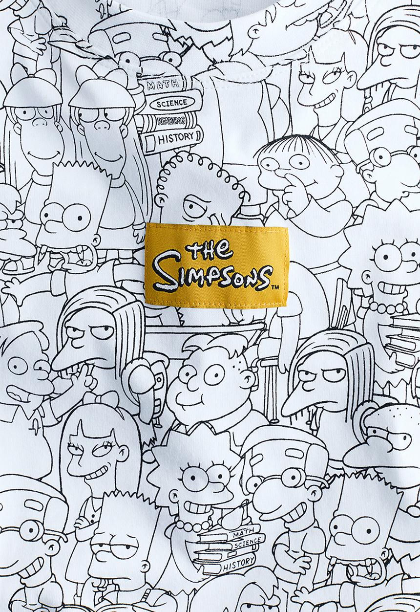 H&M - Printed t-shirt - white/the simpsons