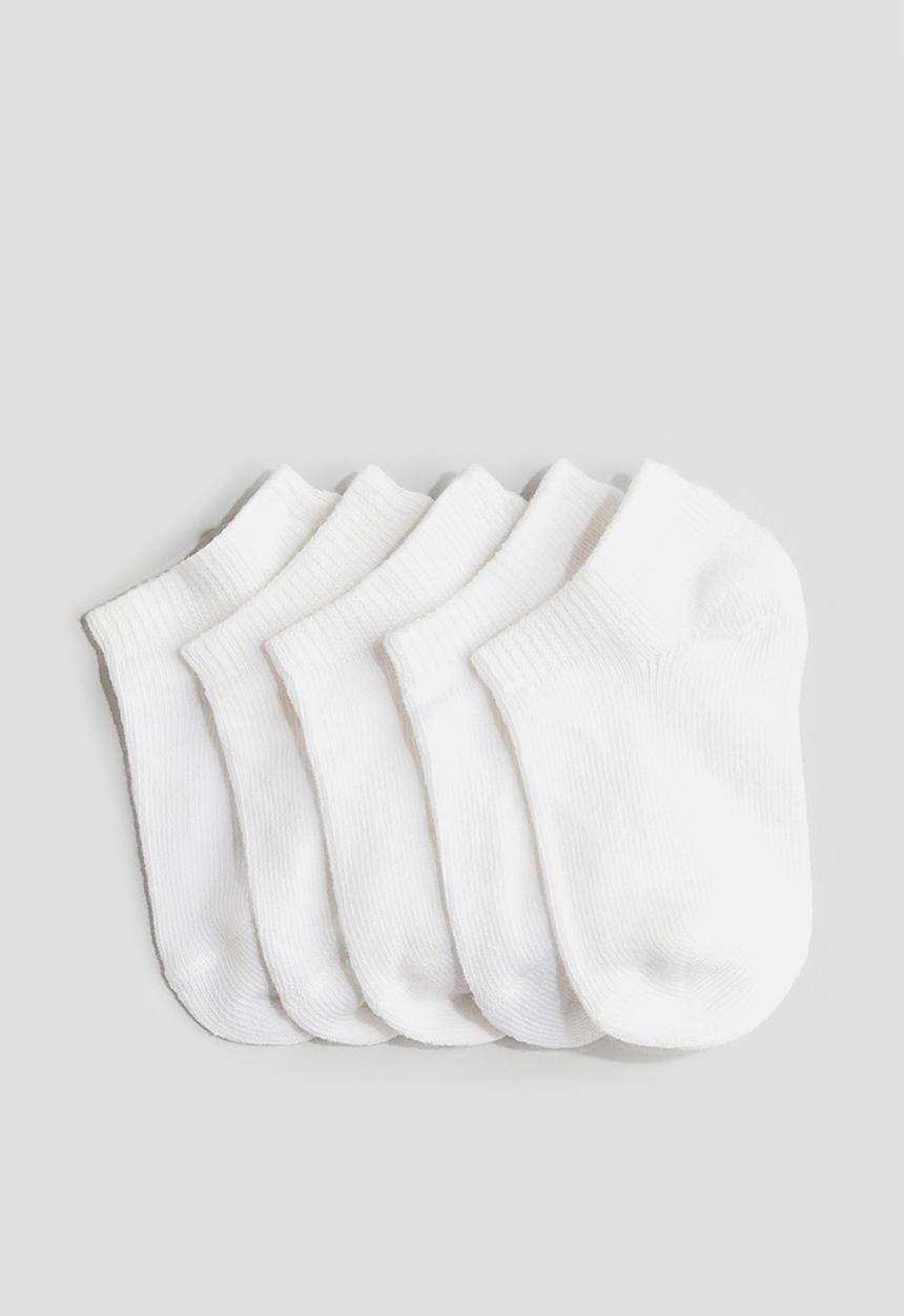 H&M - 5-Pack trainer socks - white