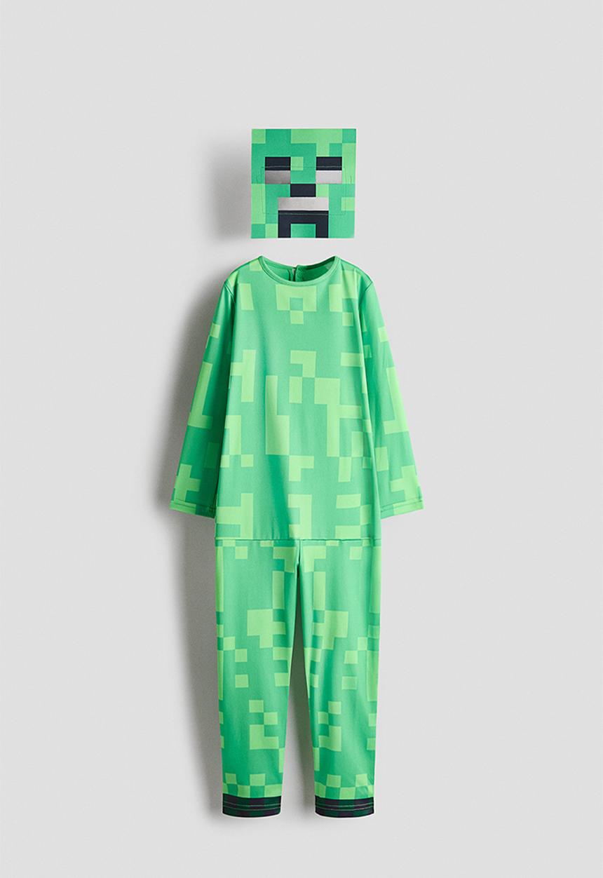 H&M - Fancy dress costume - green/minecraft