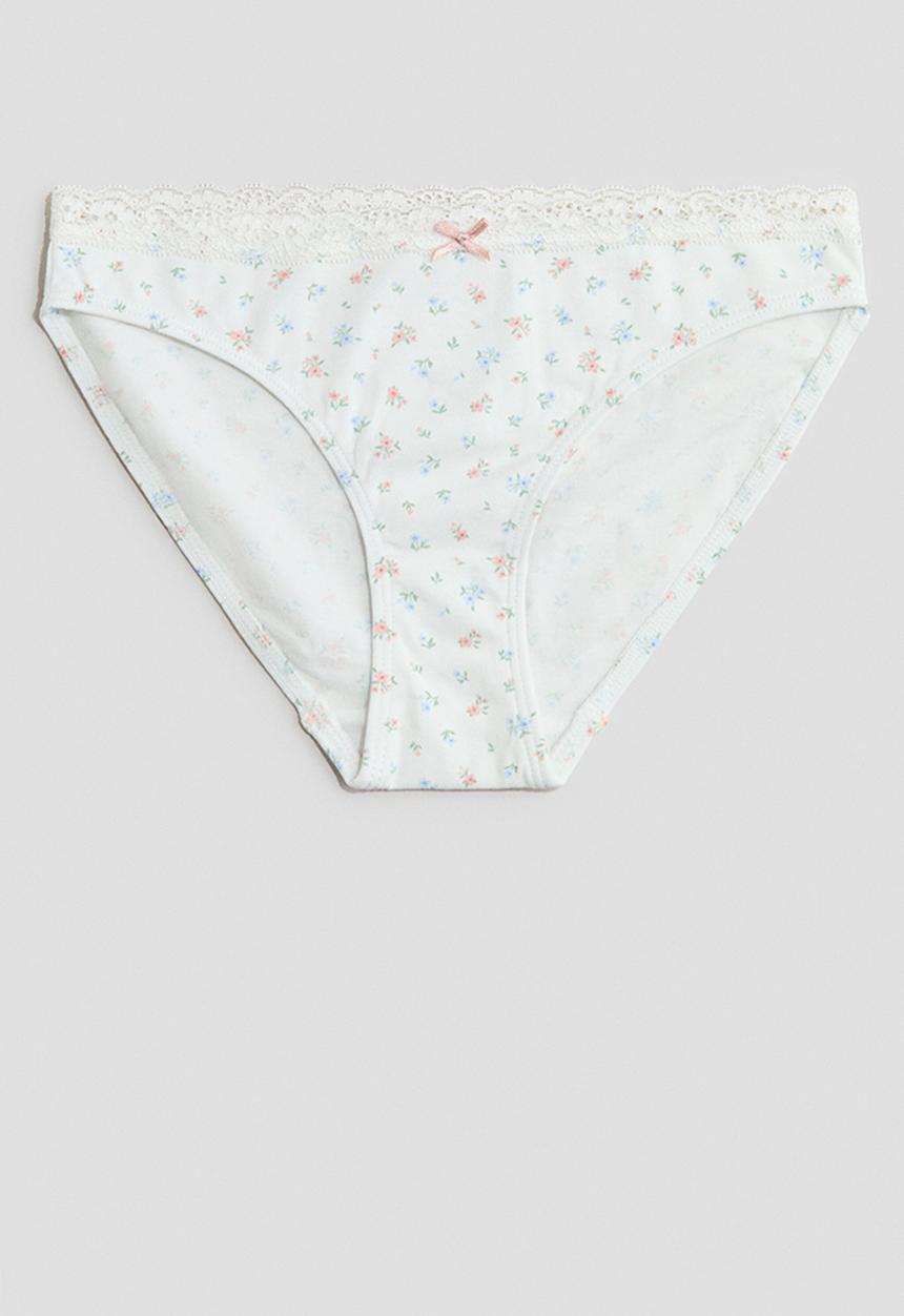 H&M - 3-Pack cotton briefs - light pink/floral