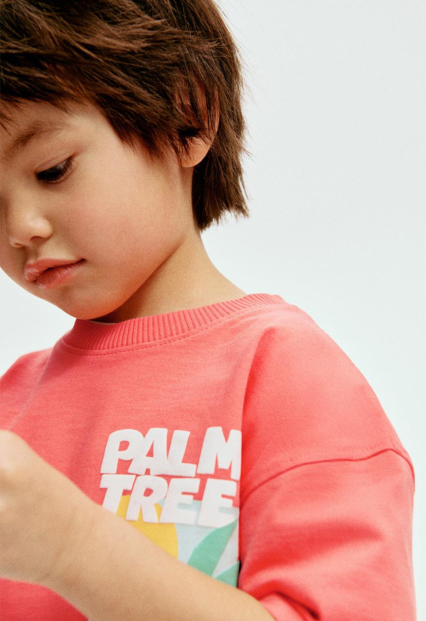 H&M - Printed T-shirt - pink/palm tree
