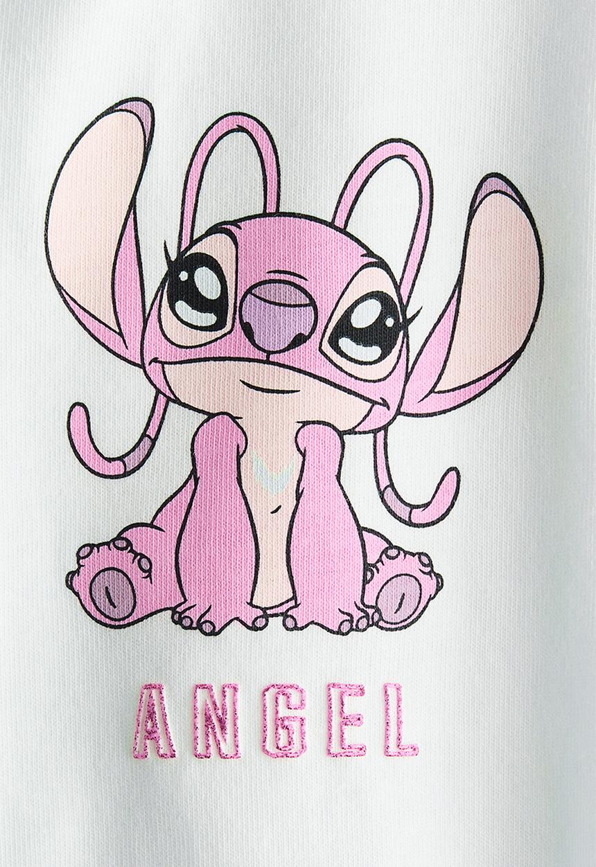 H&M - Printed cotton t-shirt - white/lilo & stitch