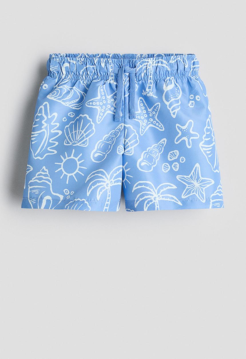 H&M - Printed swim shorts - light blue/patterned