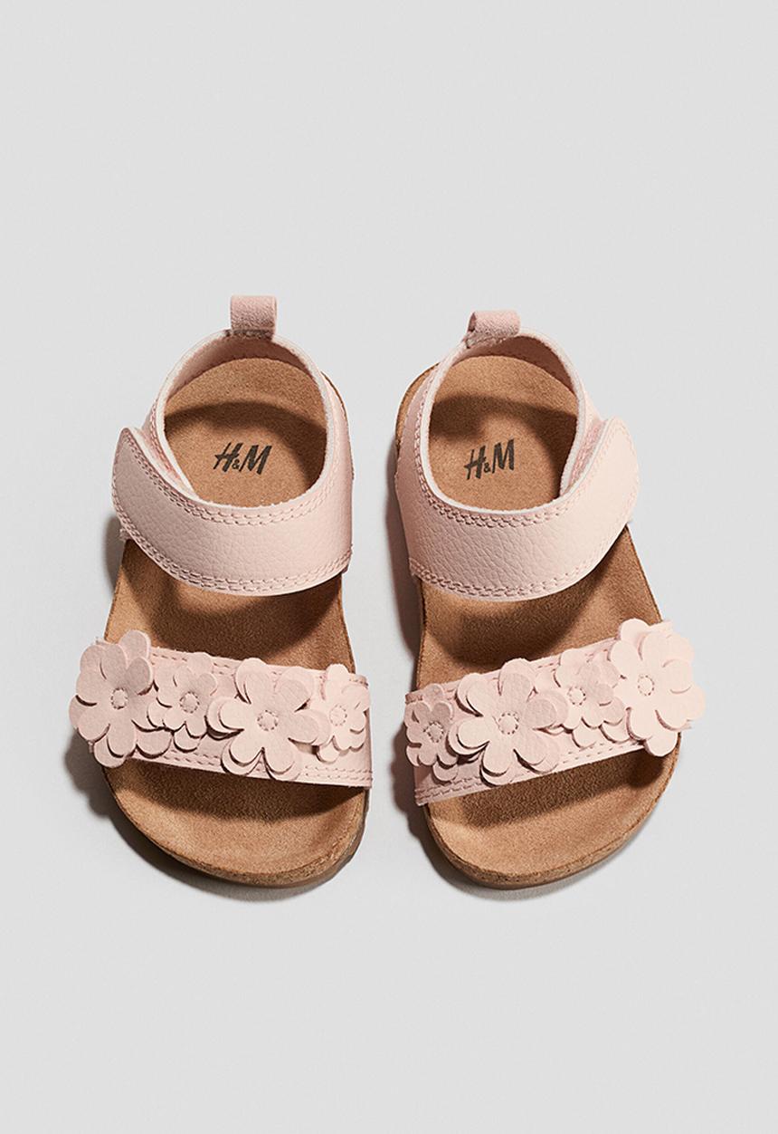 H&M - Sandals - light pink/flowers