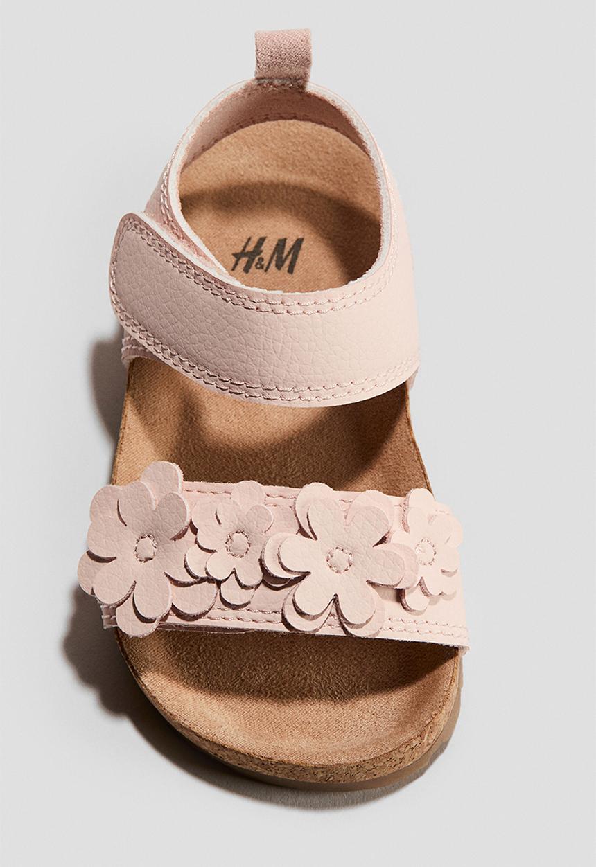 H&M - Sandals - light pink/flowers