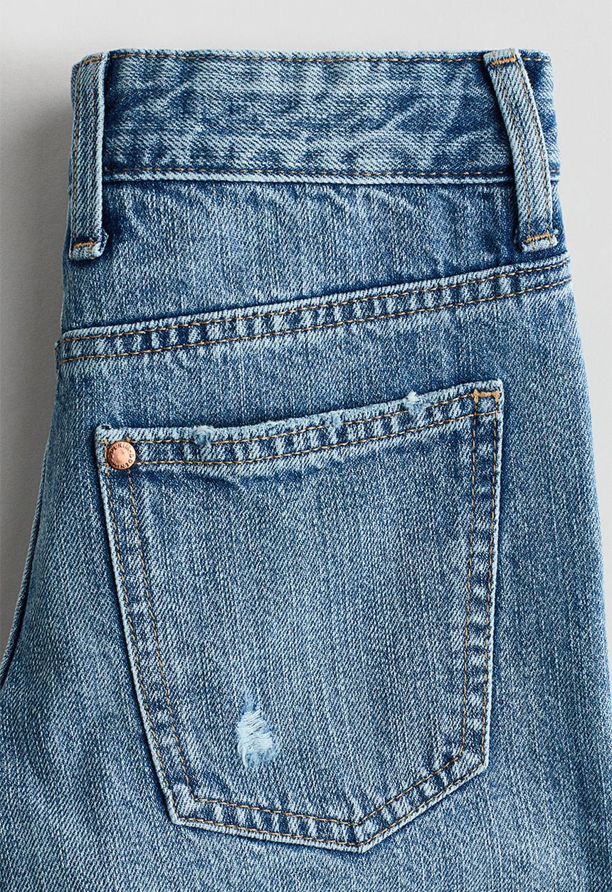 H&M - Loose-fit denim shorts - denim blue