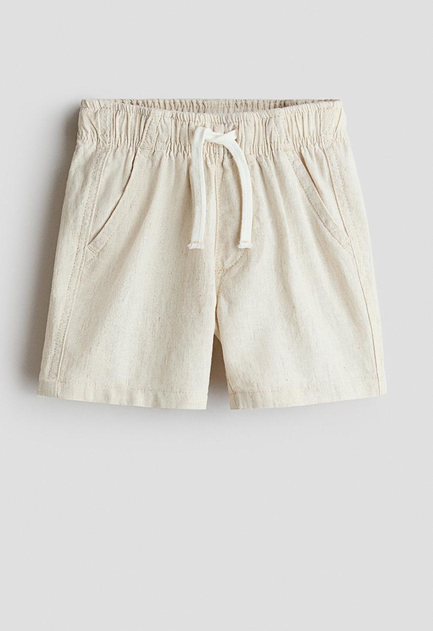 H&M - Linen-blend shorts - light beige
