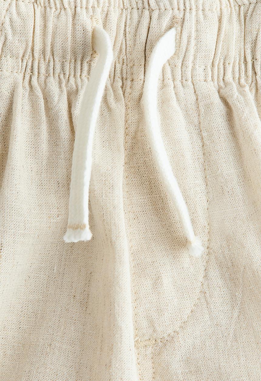 H&M - Linen-blend shorts - light beige