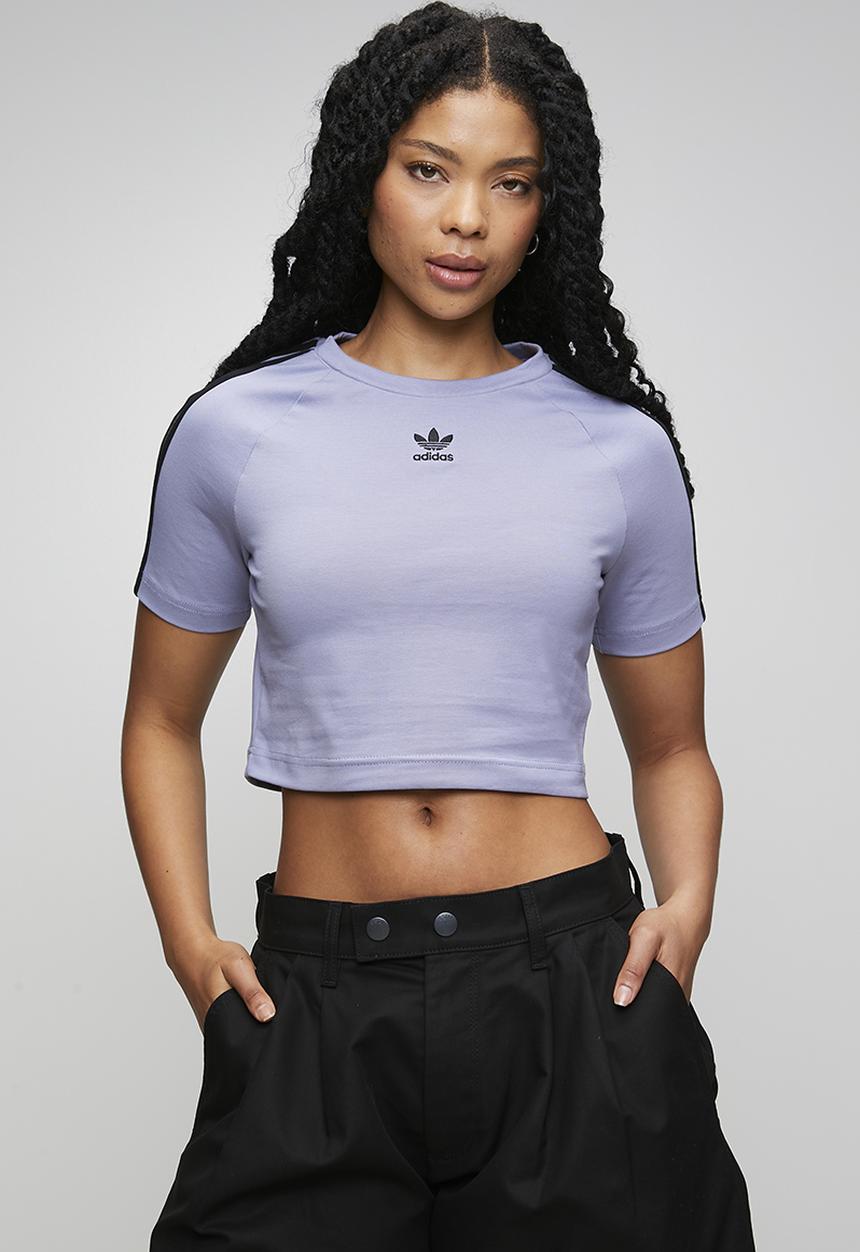 adidas Originals - 3 S Baby Tee W - Silver Violet