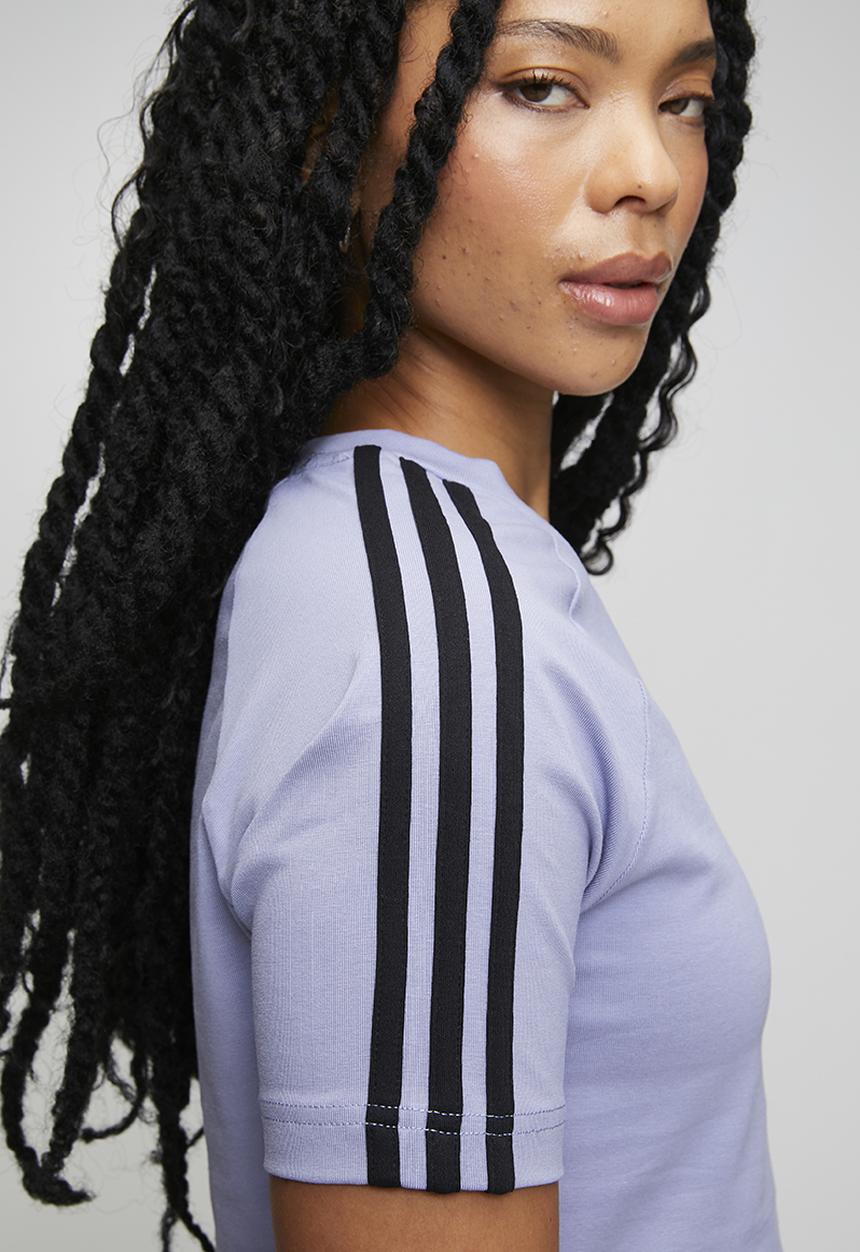 adidas Originals - 3 S Baby Tee W - Silver Violet