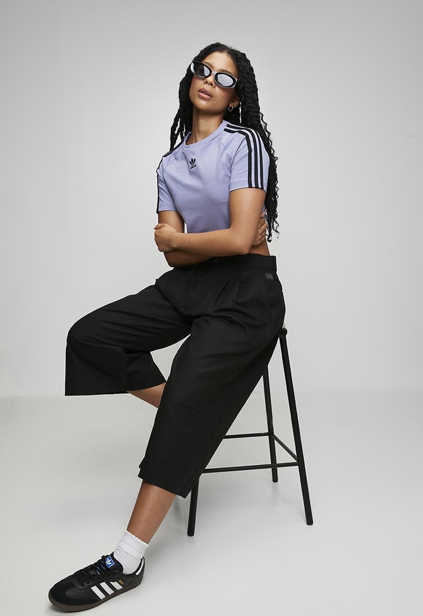 adidas Originals - 3 S Baby Tee W - Silver Violet