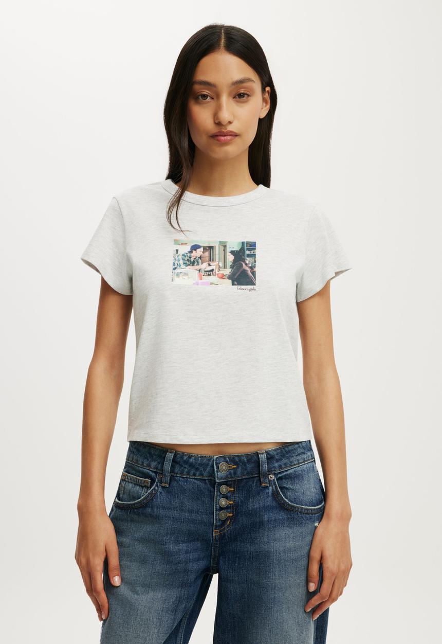 Cotton On - Lcn Original Graphic Tee - Lcn Wb Gilmore Girls Lukes/Soft Grey Marle
