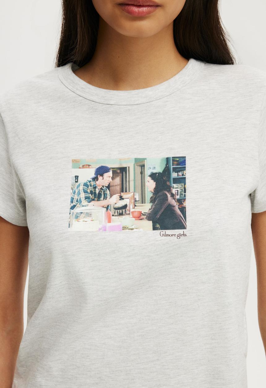 Cotton On - Lcn Original Graphic Tee - Lcn Wb Gilmore Girls Lukes/Soft Grey Marle