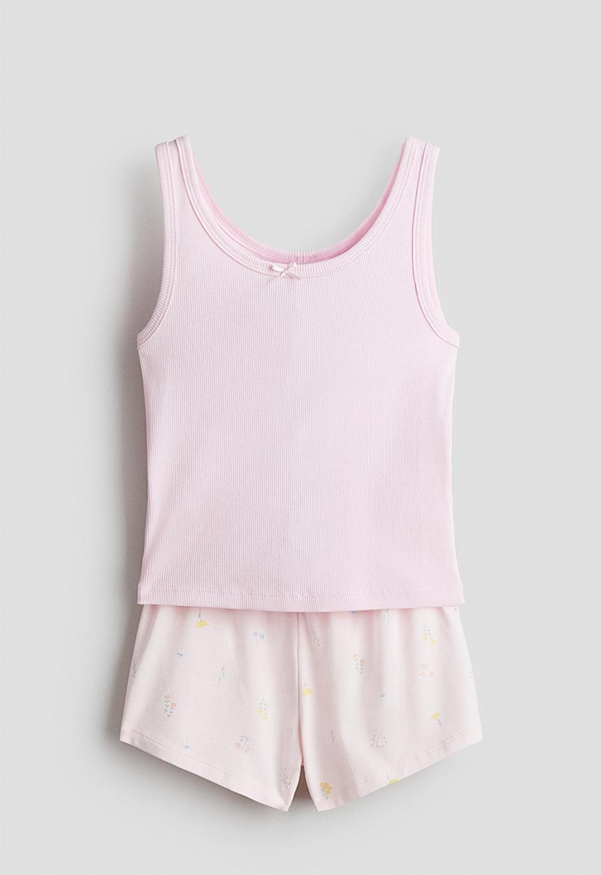 H&M - Cotton pyjamas - light pink/floral