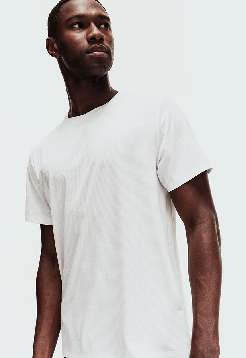 H&M - Mesh sports t-shirt with drymove. - white