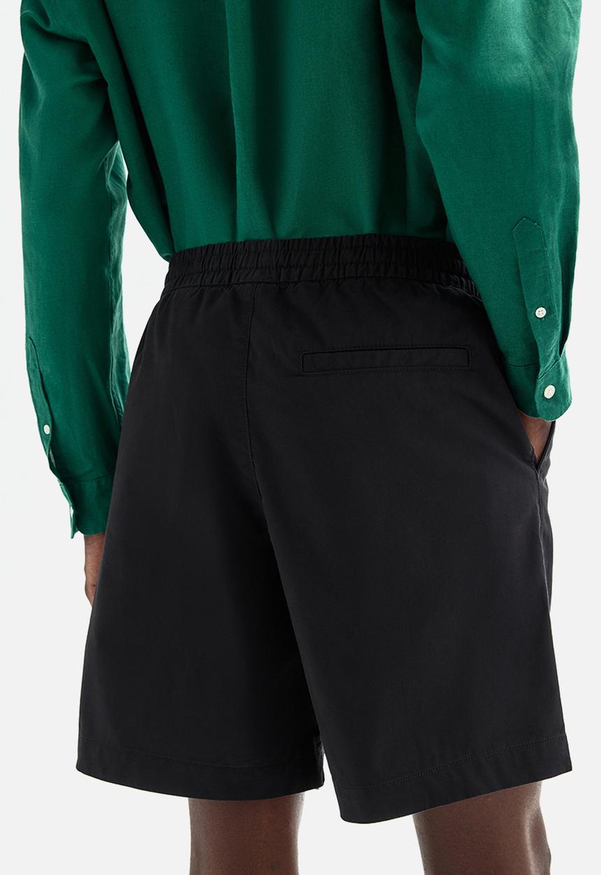 H&M - Relaxed fit cotton shorts - black