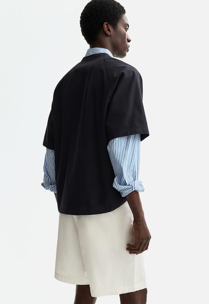 H&M - Relaxed fit cotton shorts - white