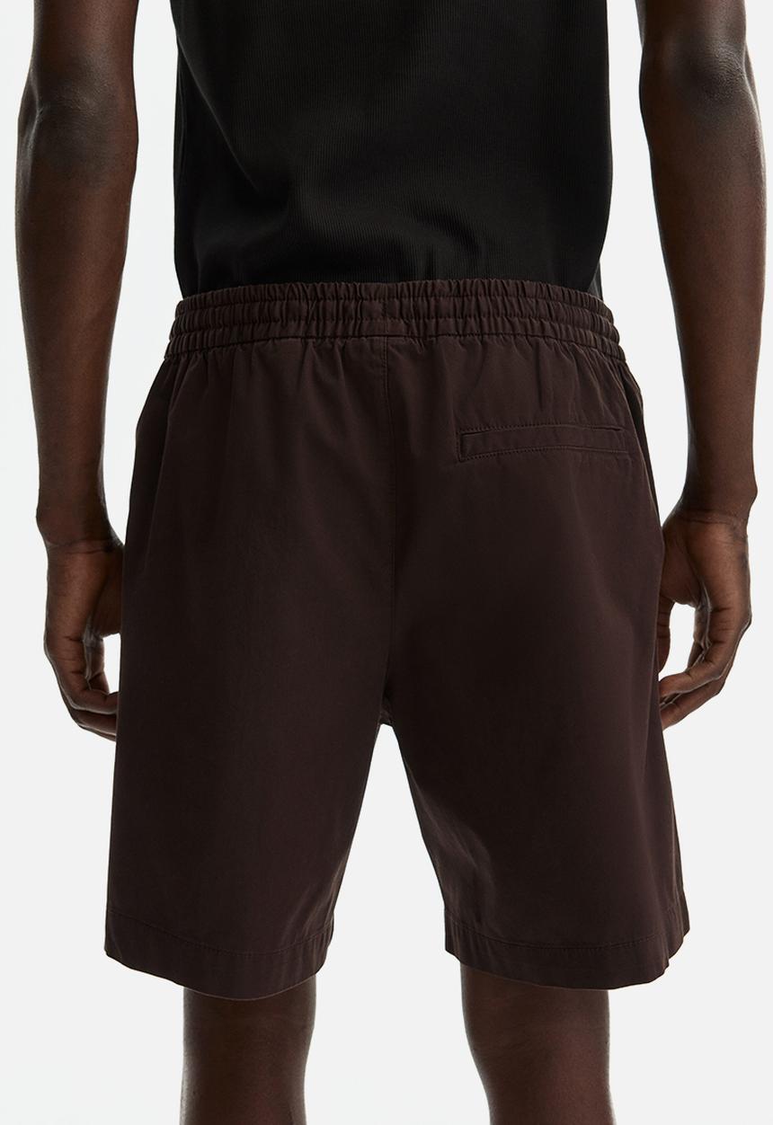 H&M - Relaxed fit cotton shorts - dark brown