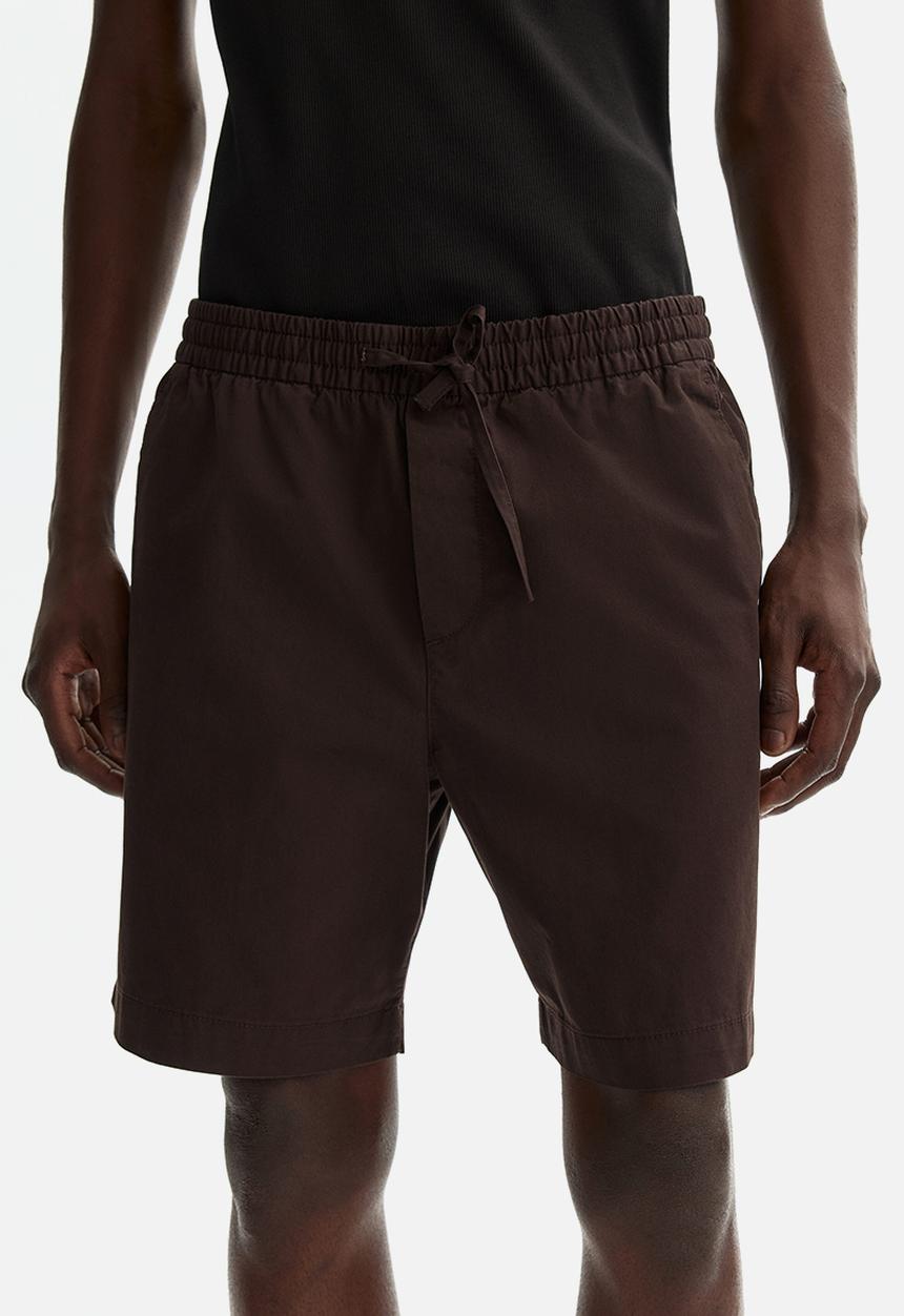 H&M - Relaxed fit cotton shorts - dark brown