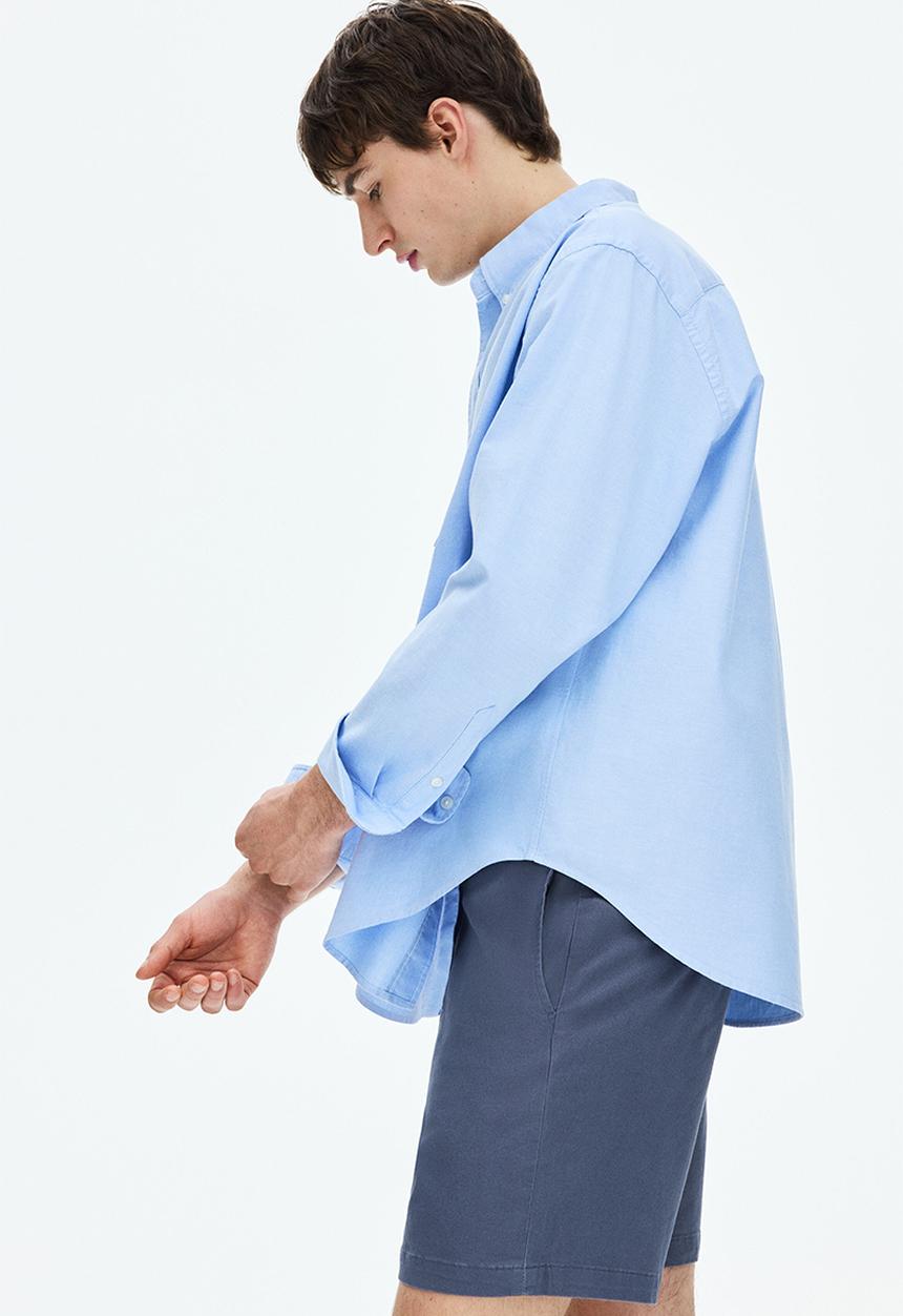 H&M - Regular fit cotton chino shorts - dusty blue