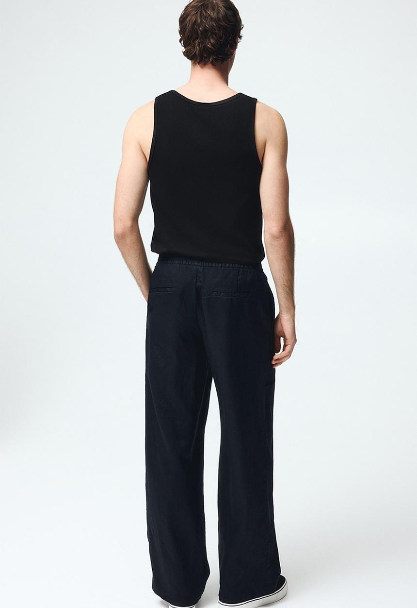H&M - Slim fit ribbed vest top - black