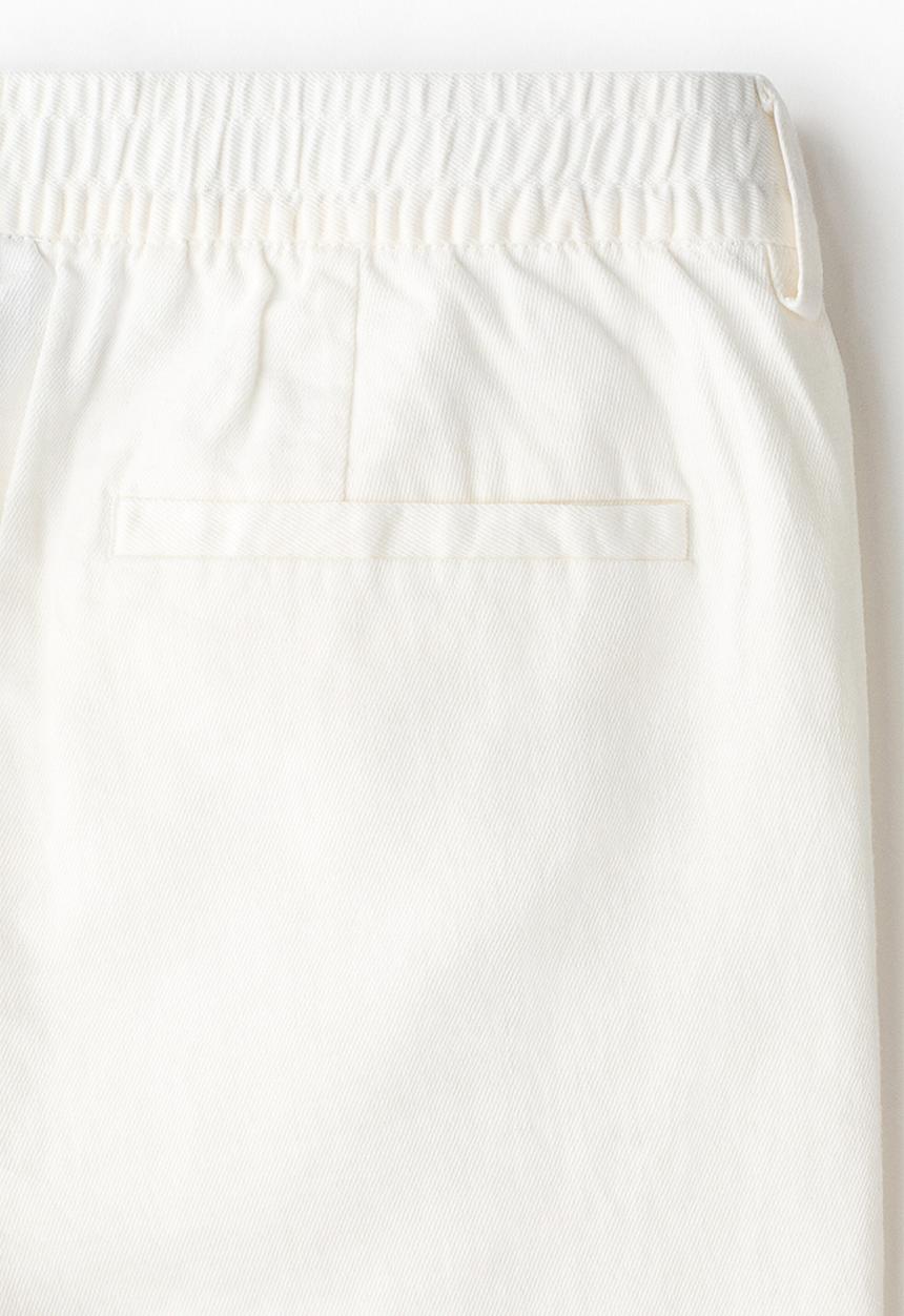 H&M - Relaxed fit linen-blend shorts - white