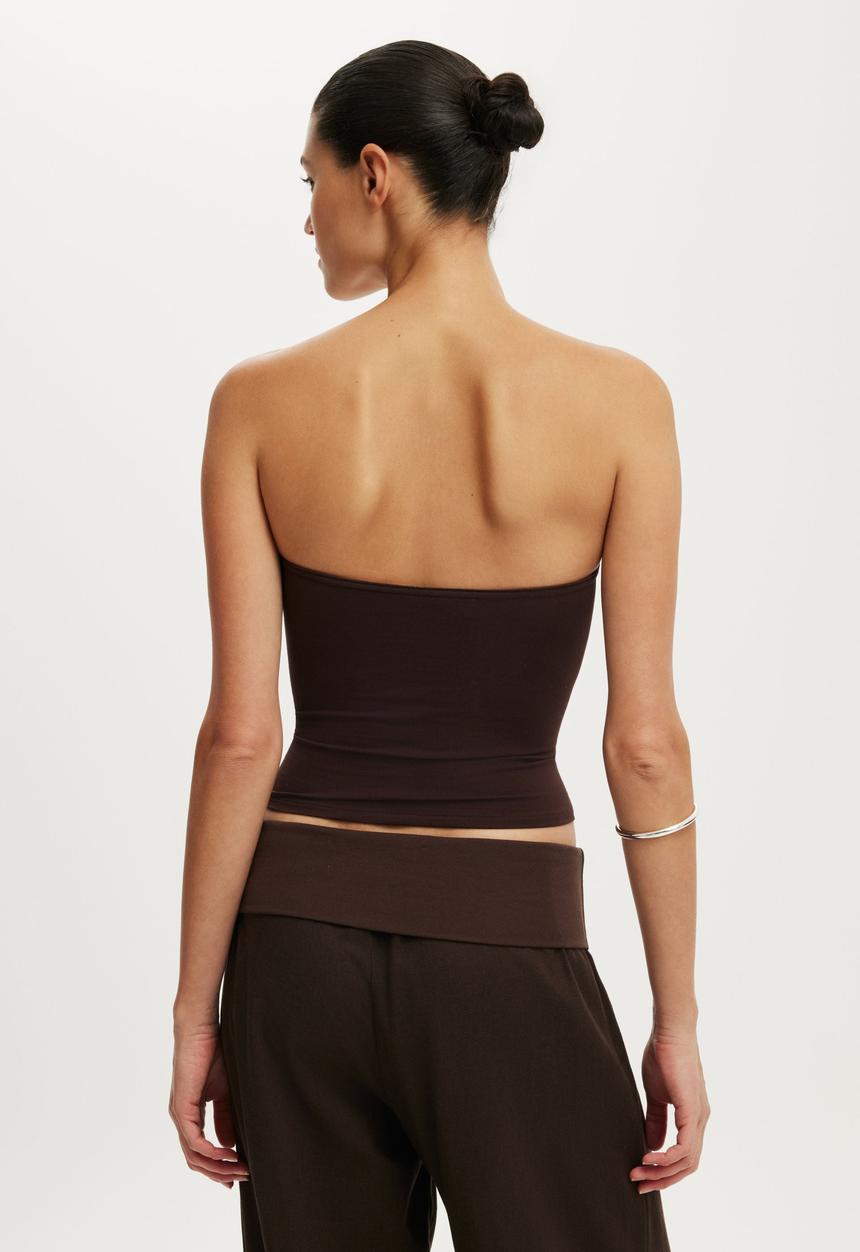 Cotton On - Maple Tube Top - Dark Oak