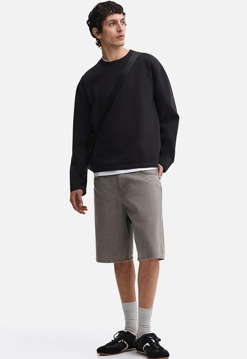 H&M - Relaxed denim shorts - beige