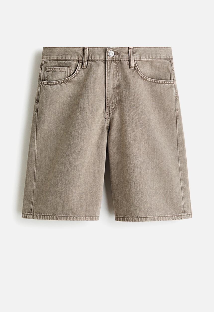 H&M - Relaxed denim shorts - beige
