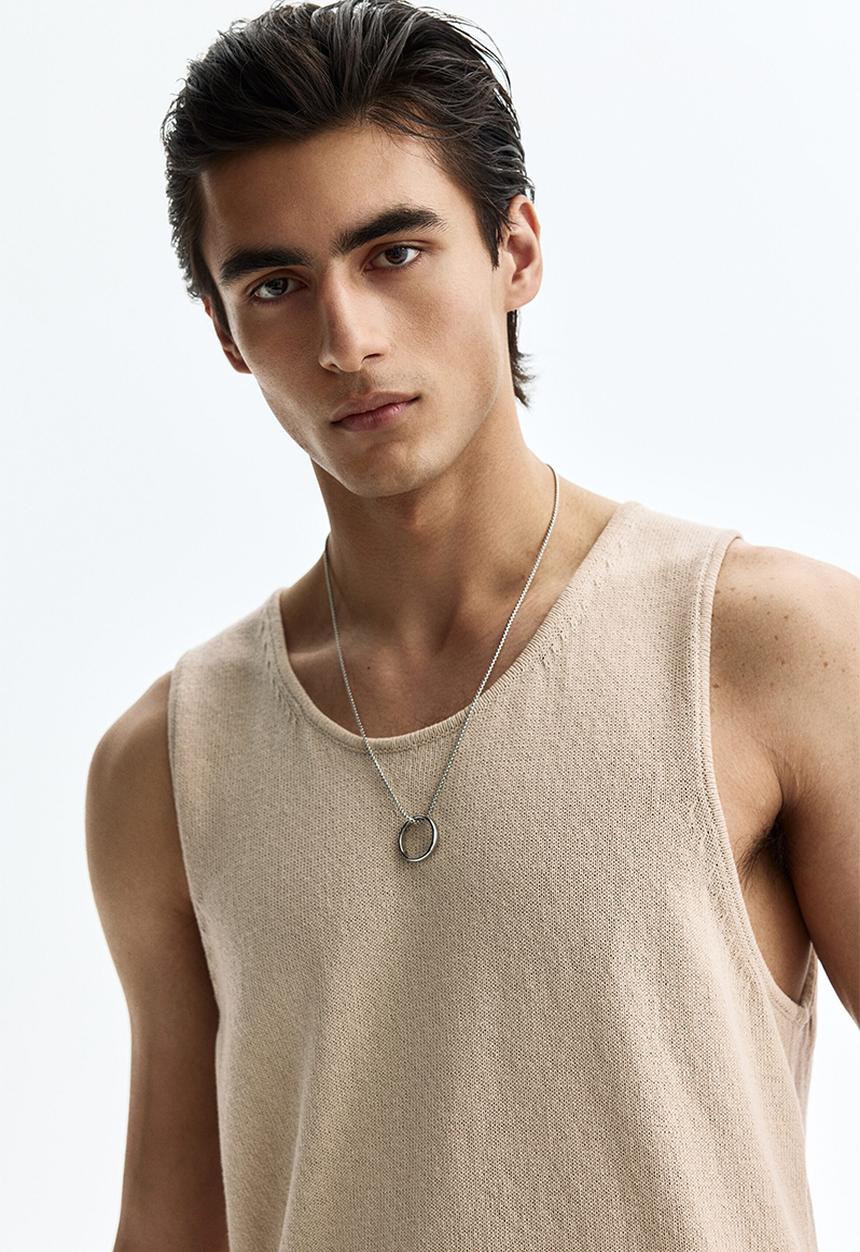 H&M - Regular fit knitted vest top - light beige