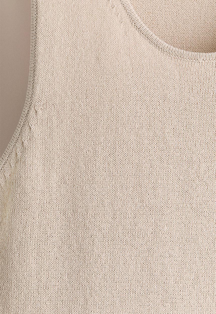 H&M - Regular fit knitted vest top - light beige
