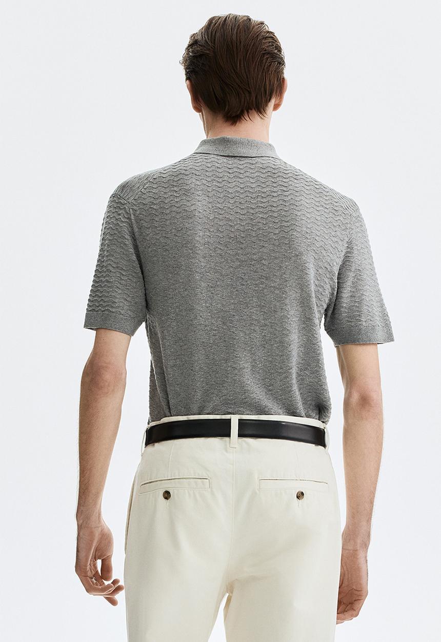 H&M - Slim fit polo shirt - grey