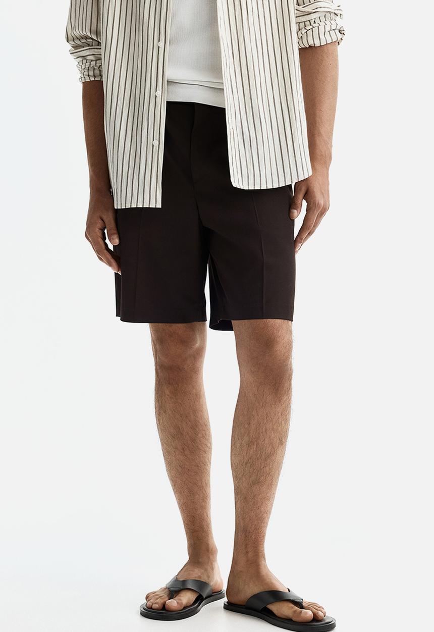 H&M - Loose fit bermuda shorts - dark brown