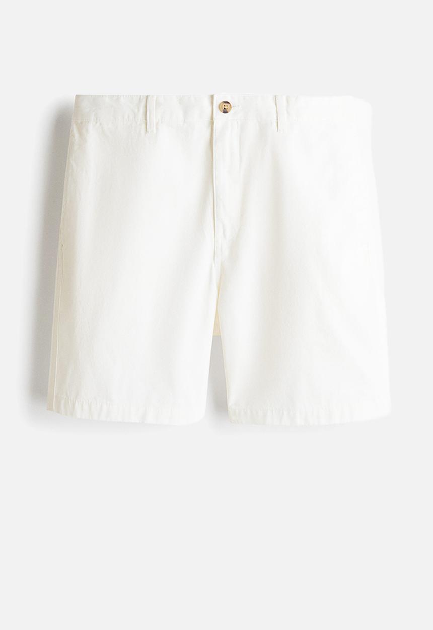 H&M - Relaxed fit chino shorts - white