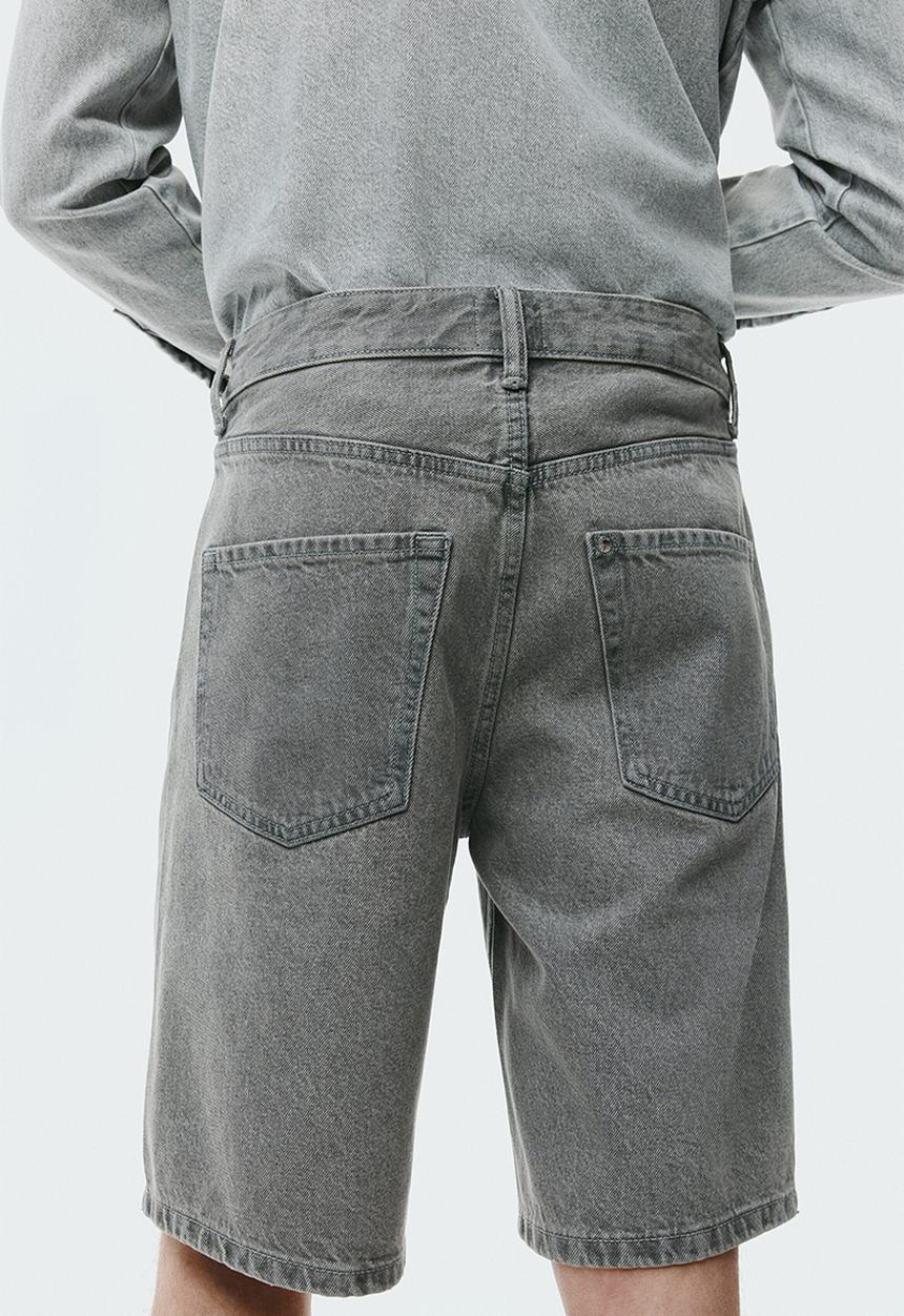 H&M - Relaxed fit denim shorts - denim grey