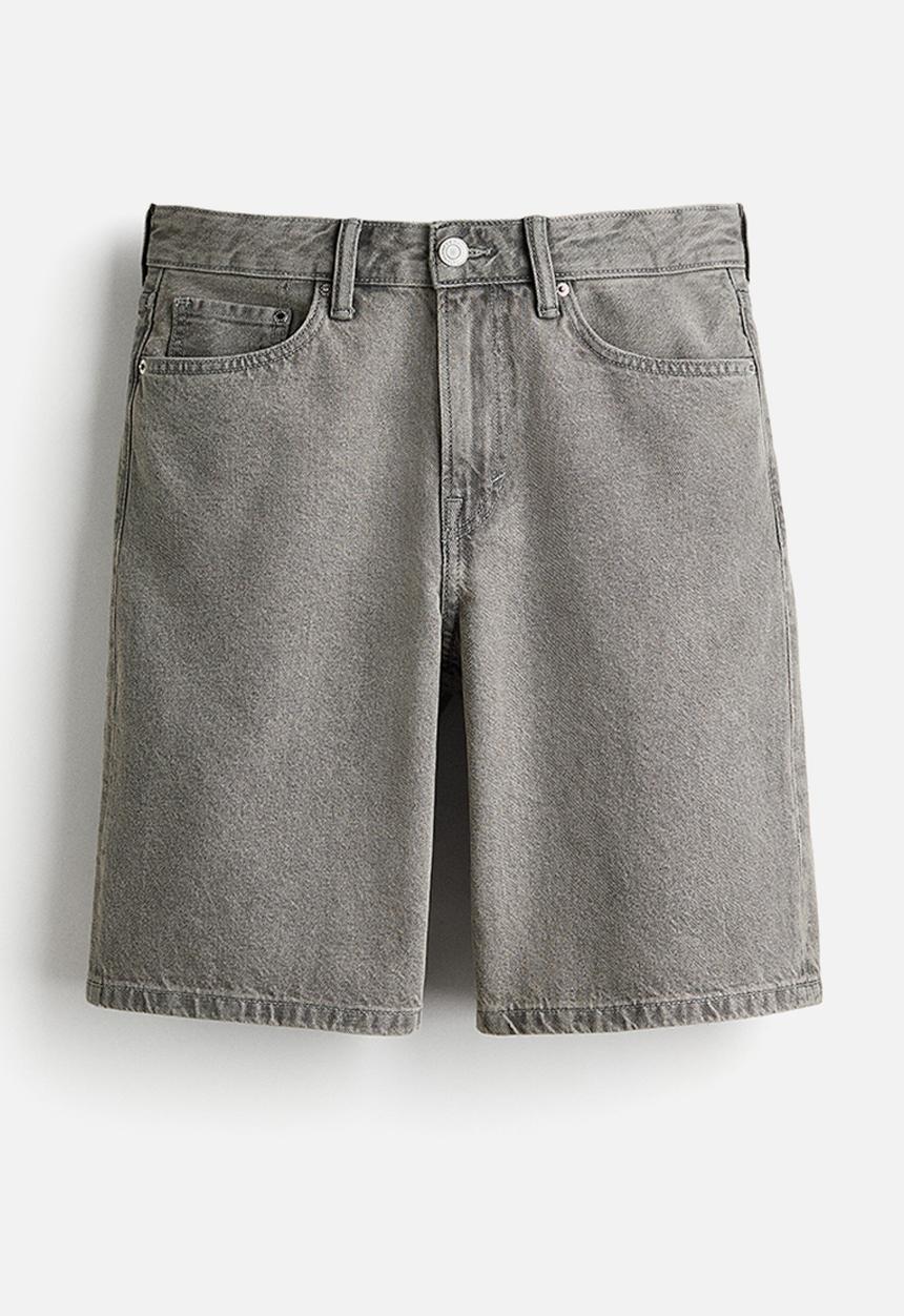 H&M - Relaxed fit denim shorts - denim grey