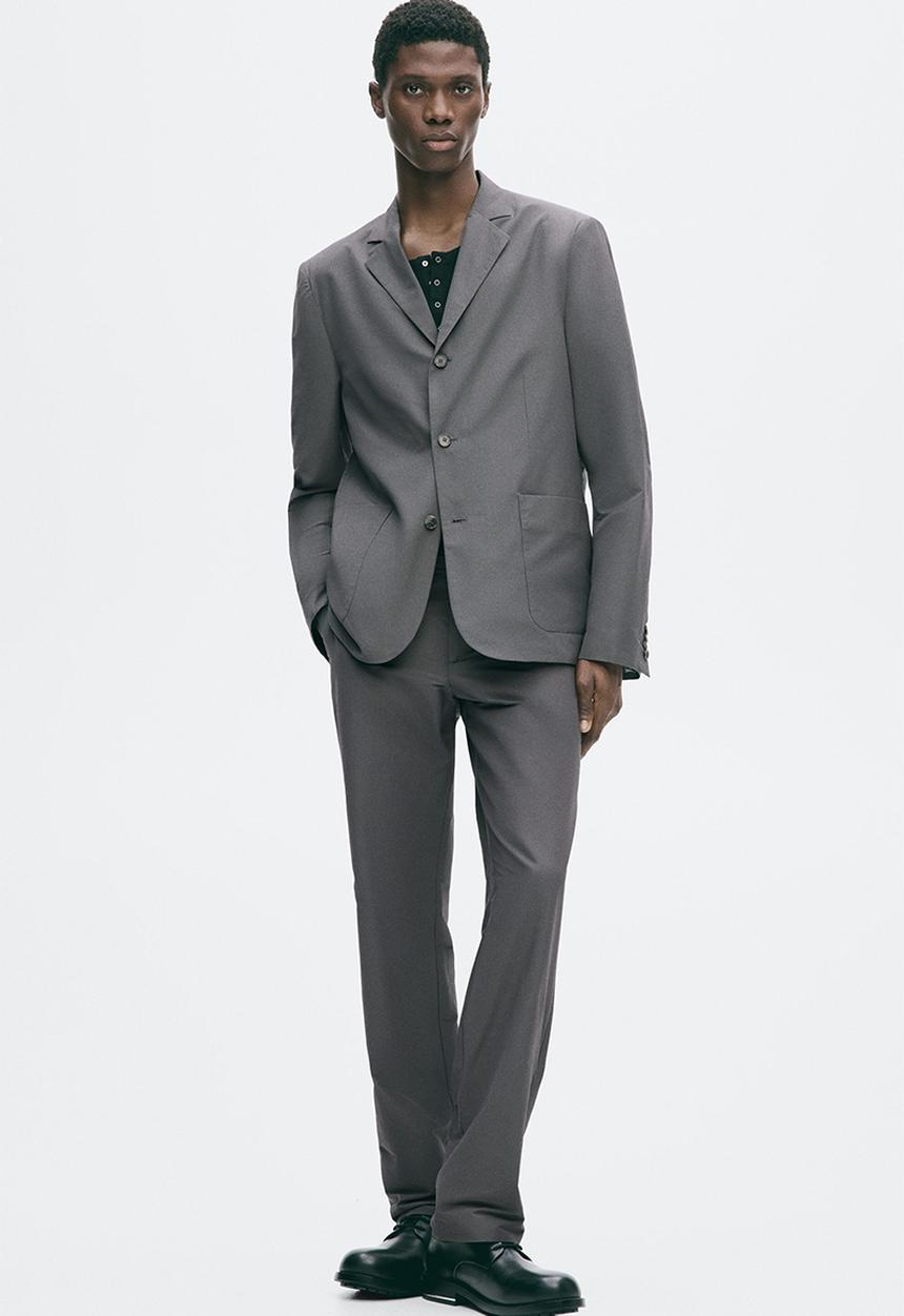 H&M - Relaxed fit single-breasted jacket - dark grey