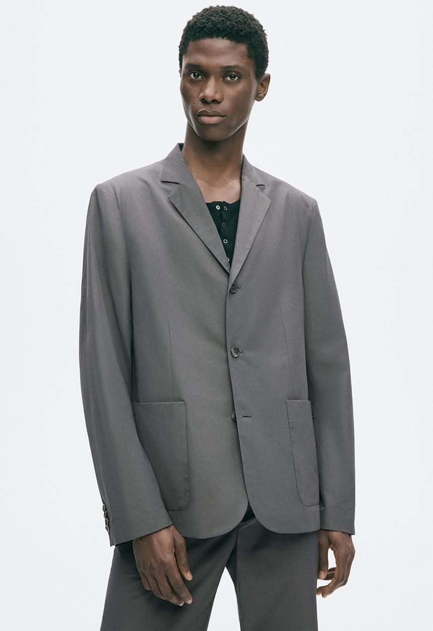 H&M - Relaxed fit single-breasted jacket - dark grey