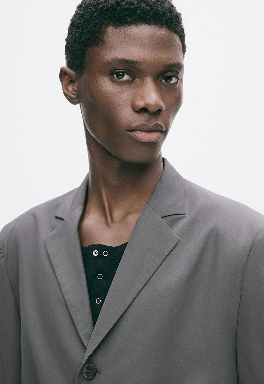H&M - Relaxed fit single-breasted jacket - dark grey