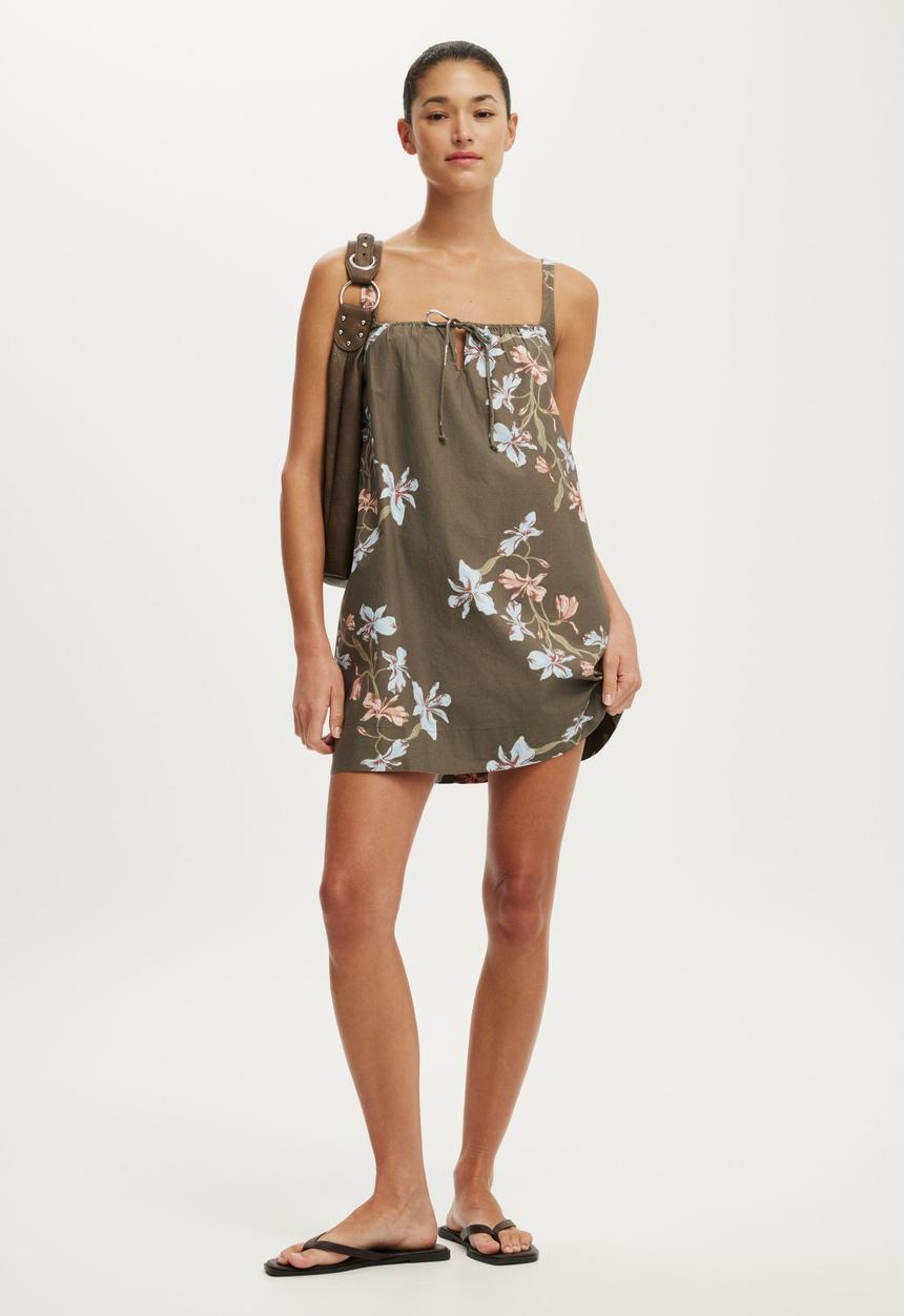 Cotton On - Willow Mini Dress - Isla Floral Blue