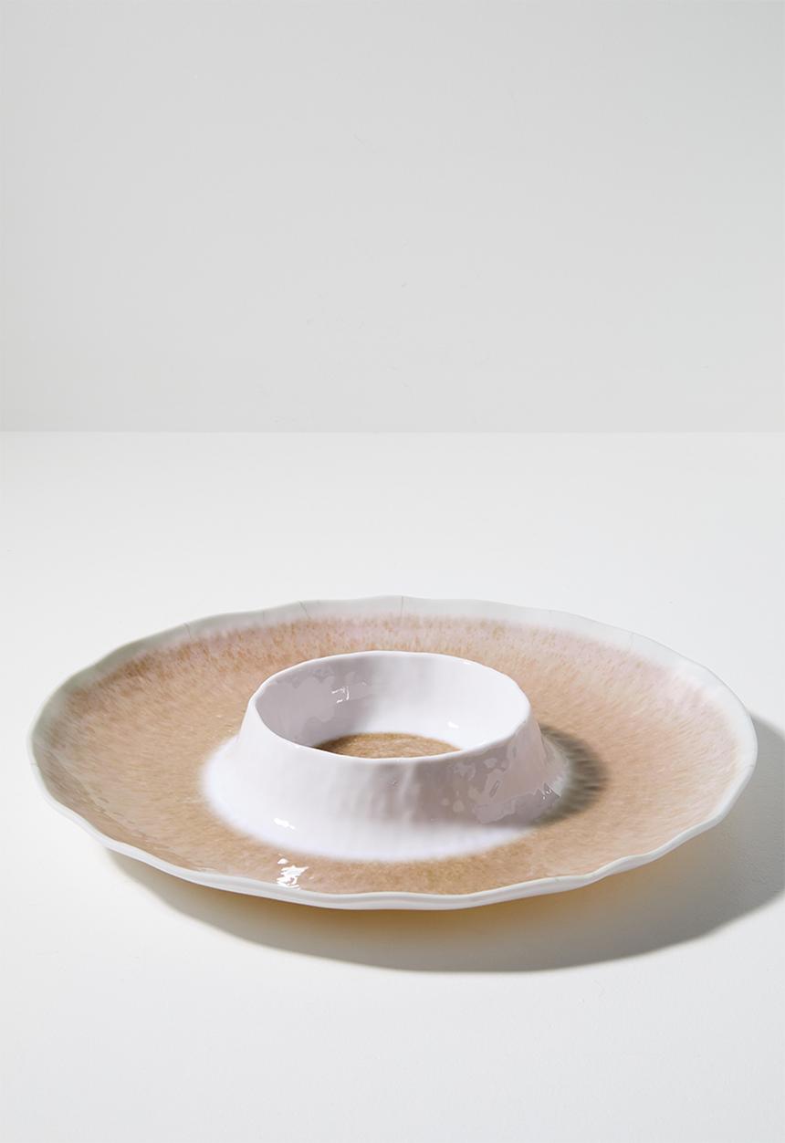 Excellent Houseware - Glaze Melamine Dip Plate 35cm - Rust 
