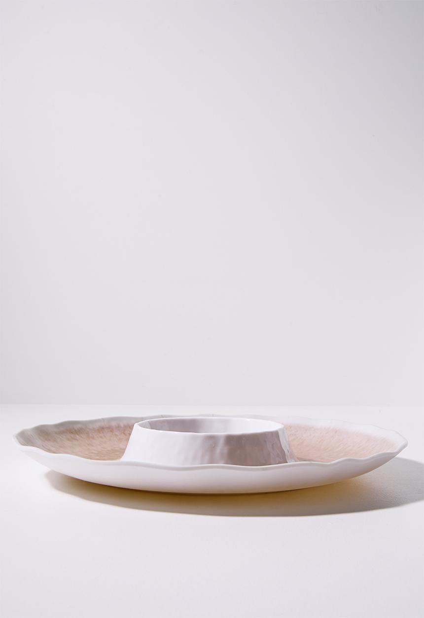Excellent Houseware - Glaze Melamine Dip Plate 35cm - Rust 